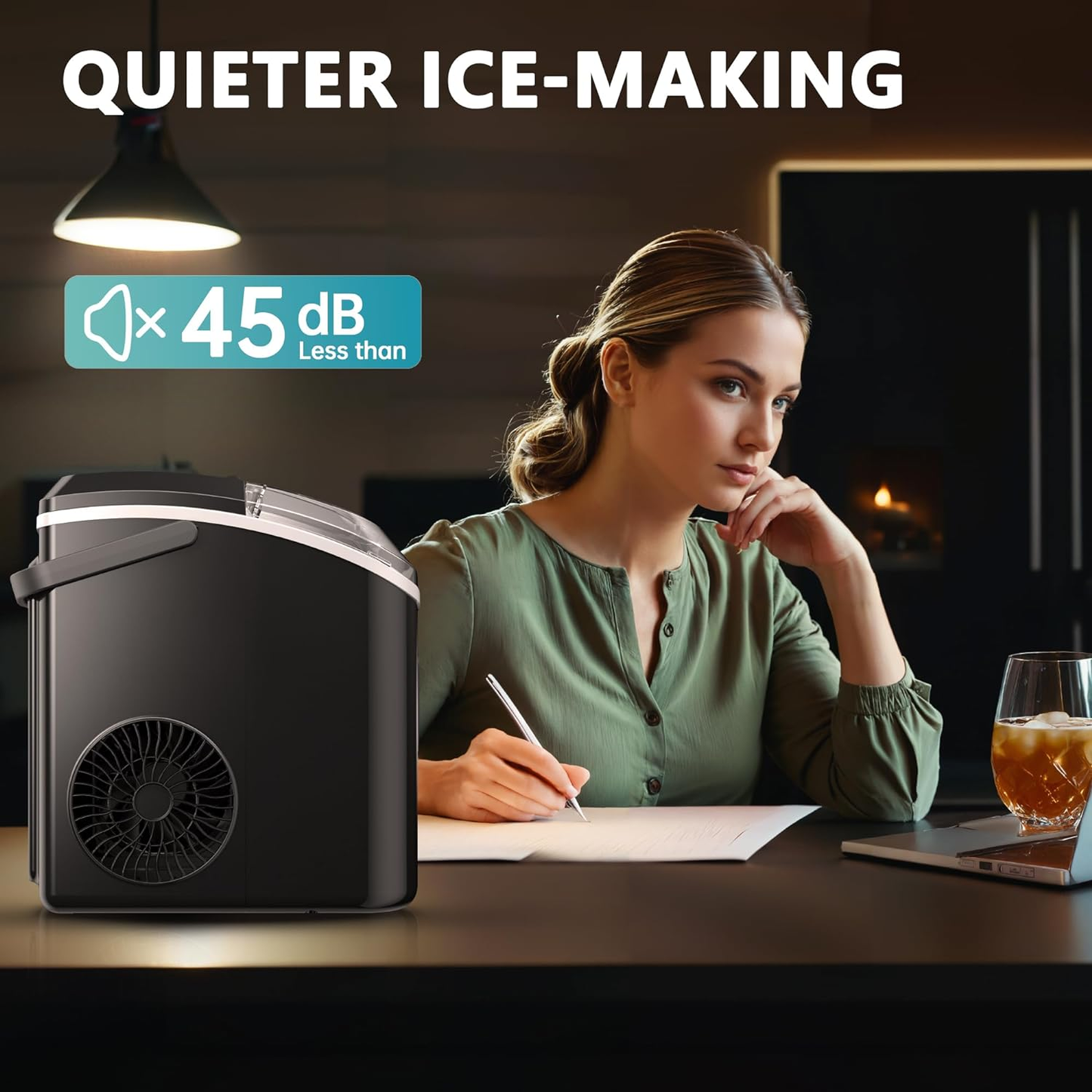 Nugget Ice Maker Countertop(34lbs/24H)