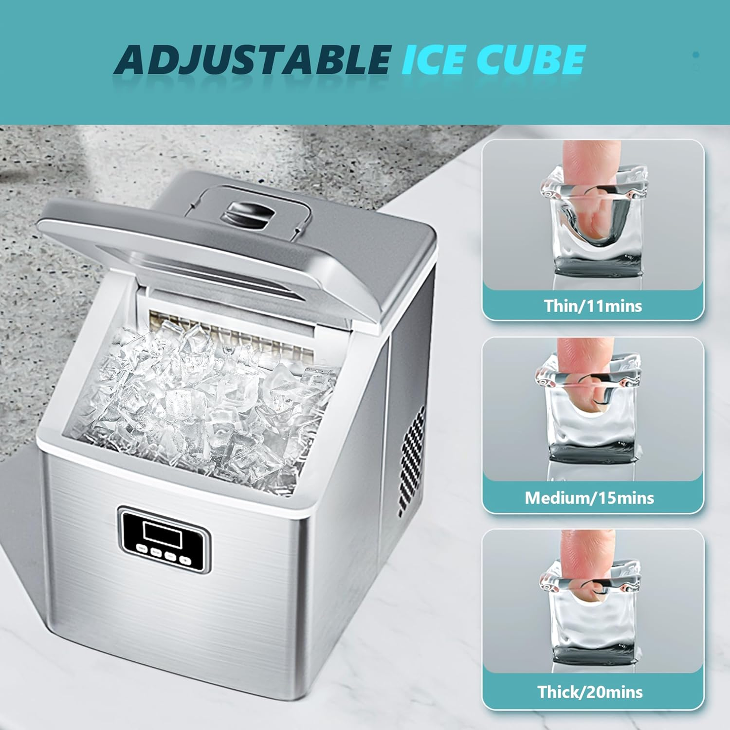 Countertop Ice Maker Machine(40Lbs/24H)