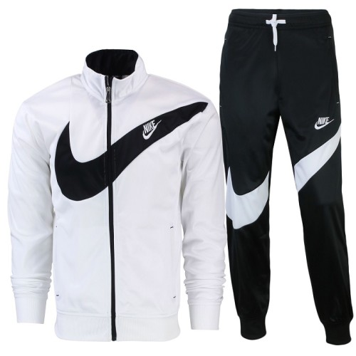 Sportswear Swoosh 2 Piece Tracksuit White/Black