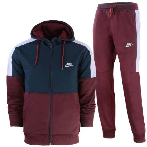 Nike Sportswear Club Fleece Two Tone Zip Hoodie & Pants Set