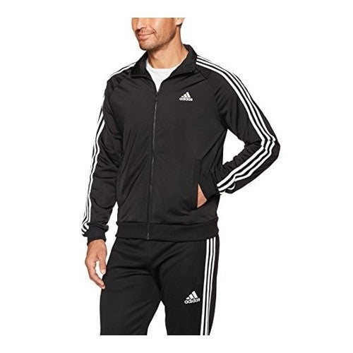 Adidas 3-Stripe Tricoat Track Set Jacket & Pants Black