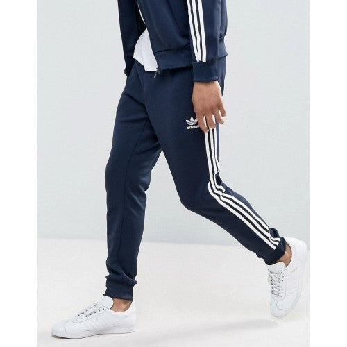 Adidas 3-Stripe Tricoat Track Set Jacket & Pants Navy