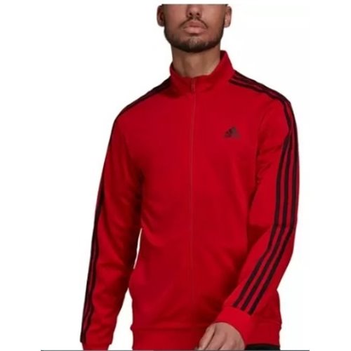 Adidas 3-Stripe Tricoat Track Set Jacket & Pants Red