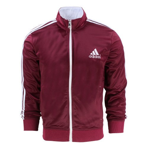 Adidas 3-Stripe Tricoat Track Set Jacket & Pants Burgundy