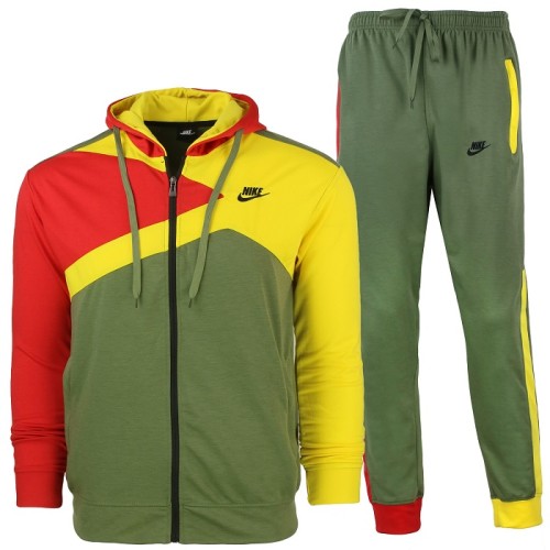 Nike Tech Fleece Colorblocked Windrunne Men's Fleece Hoodie & Pants Set