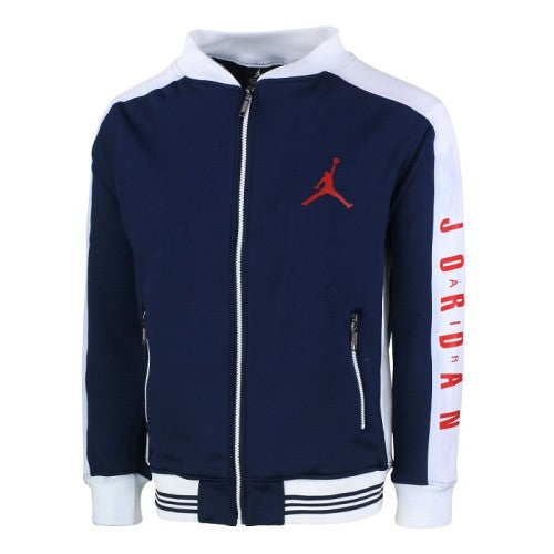 Nike Jordan Men's Double Knit Zip Jacket & Pants Set Navy/White