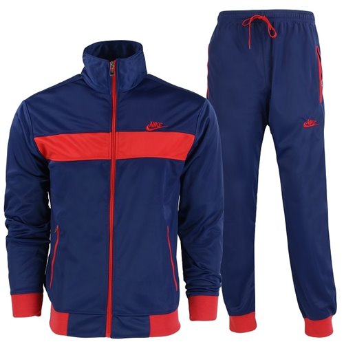 Nike Poly knit Tracksuit Set Navy/White