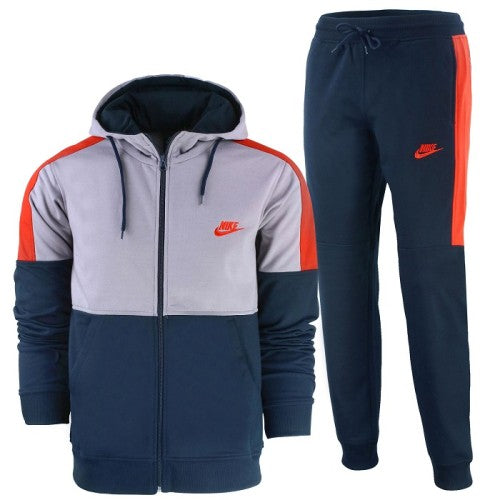 Nike Sportswear Club Fleece Two Tone Zip Hoodie & Pants Set