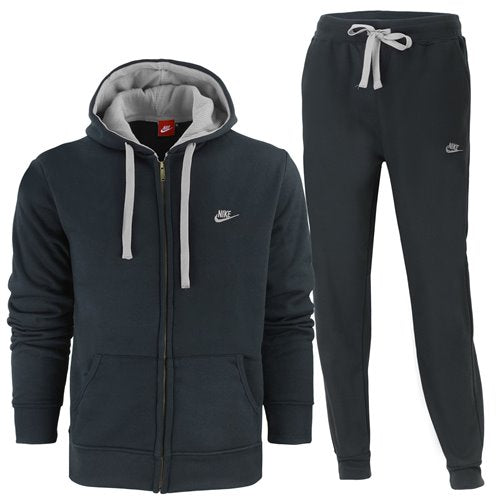 Nike Sportswear Club Fleece Zip Hoodie & Pants Set Black