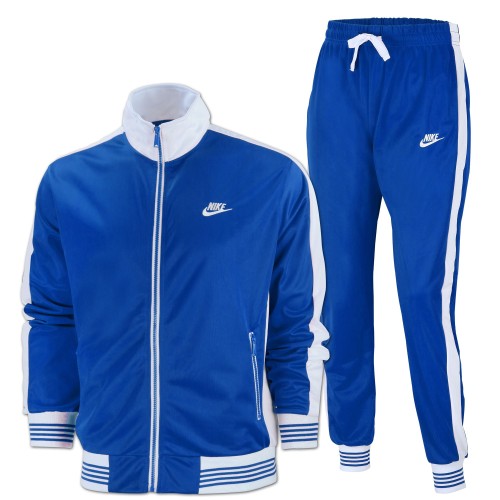 Nike Sportswear Men's Knit Track Suite 2 Pc Set Royal/White