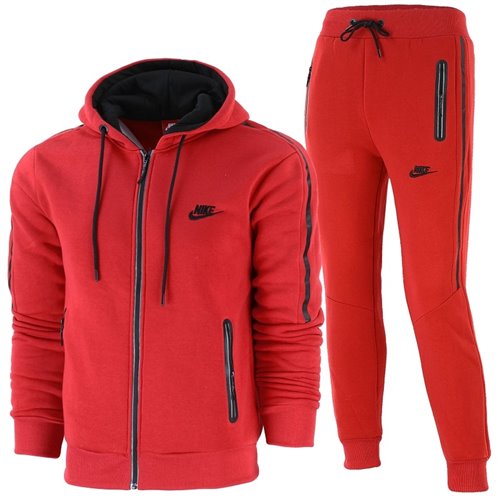 Nike Sportswear Scuba Tech Fleece Jacket & Pants Set 2 Pc Set Red