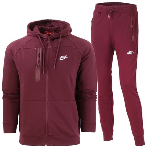 Nike Sportswear Tech Pack Men's Knit Hoodie & Pants Set Burgundy